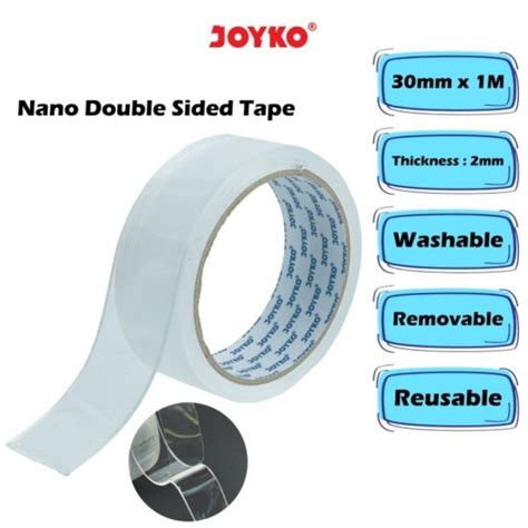 Double Tape Nano Magic JOYKO 30mm 1m Double Tape Bening Nano Tahan Air