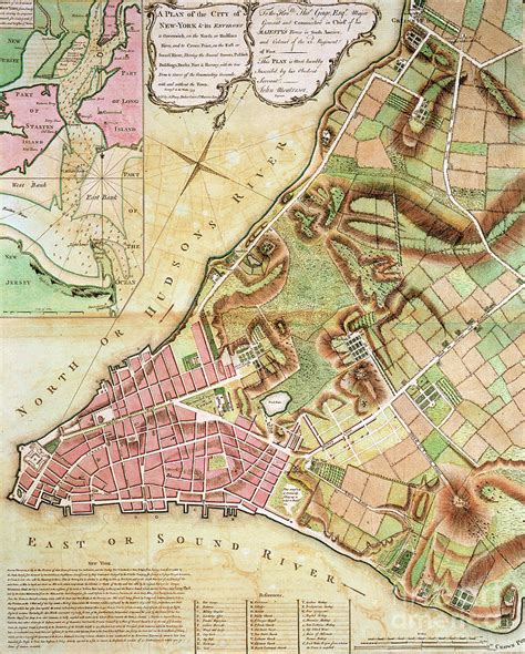 Manhattan Map 1775 Drawing By John Montresor Pixels
