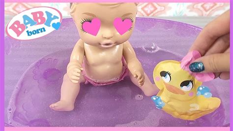 Gives some cushion and keeps her head out of the water but she can kick her feet and splash. Baby Born Big Surprise Bath🐥🛁 NEW 👶🏼 - YouTube