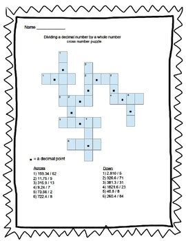You've reached the end of another grading period, and what could be more daunting than the task of composing insightful, original, and unique comments about every. Multiplying and Dividing Decimals by Whole Numbers Cross ...