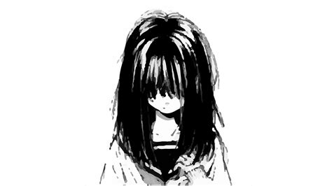 Sad Anime Girl Black And White Wallpapers Top Nh Ng H Nh Nh P