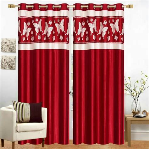 Printed Red Designer Curtain At Rs 125piece In Panipat Id 17015343473