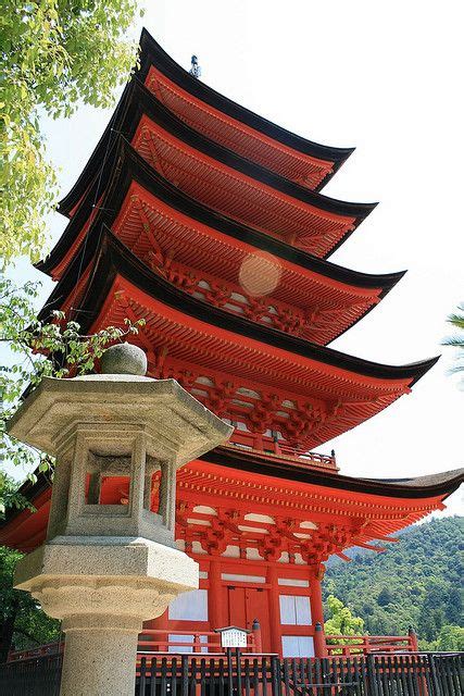Pagoda Sakura Art Miyajima Pagoda