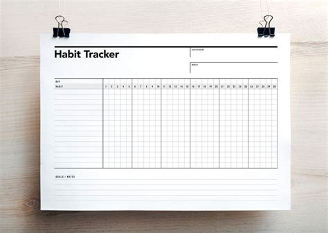 Printable Habit Tracker Rumble Design Store Habit Tracking Tracker