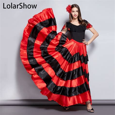 Flamenco Skirt Classic Women S Spanish Dance Costume Gypsies Flamenco Dress In Flamenco From