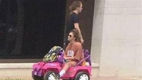 Texas College Student Drives Toy Barbie Jeep Around Campus Captures