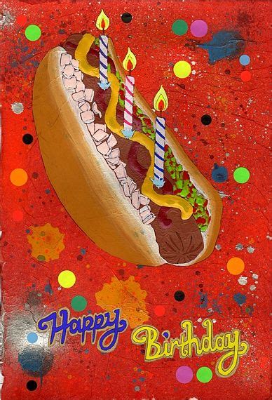 Hot Dog As The Birthday Cake Illustration By Sarah Beetson Happy