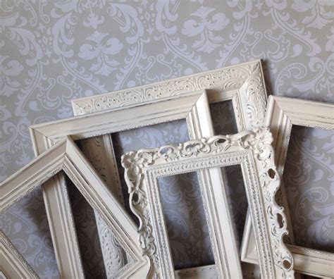Shabby Chic Picture Frames Wedding Decor Antique White