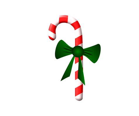 A Green And Red Candy Cane With A Bow On It Clip Art Image Clipsafari