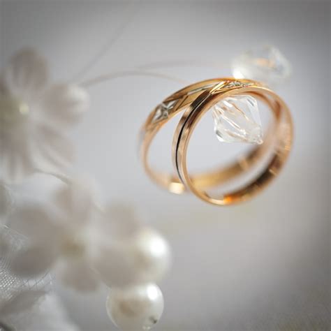 Premium Photo Wedding Gold Ring Decorations For A Wedding Celebration