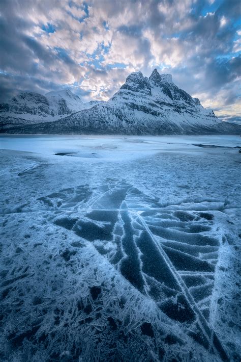 Shattering Frozen Lake In Evenes Norway Hd Wallpaper From