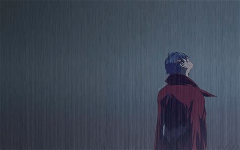 Rain Alone Sad Anime Boy Crying In The Rain Alone 3d Anime