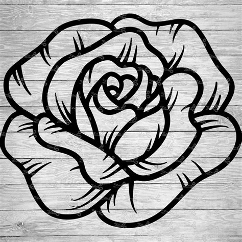 Rose Flower SVG,EPS & PNG Files - Digital Download files for Cricut