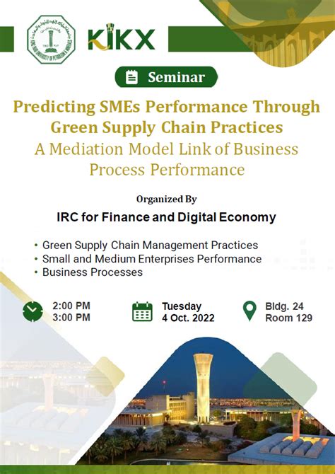 Predicting Smes Performance Through Green Supply Chain Practices A Mediation Model Link Of