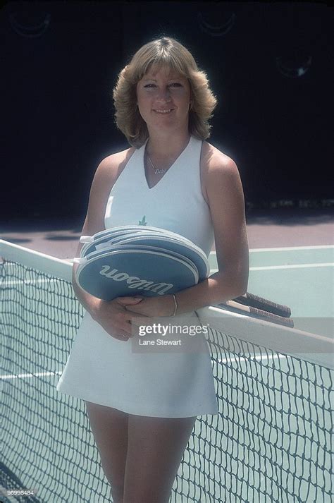 Portrait Of Chris Evert During Photo Shoot At Practice Los Angeles