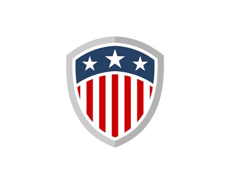 Simple Shield With American Flag Style Inside 4890599 Vector Art At