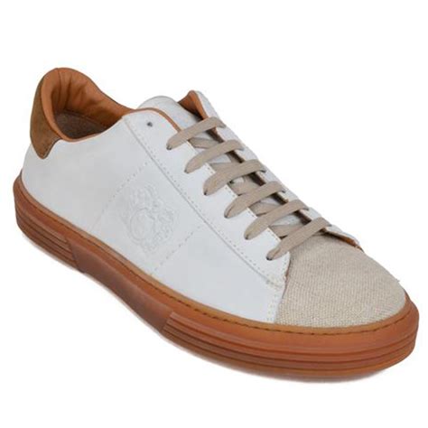 Guarda cosa ha scoperto bruno giuliano (bgiuliano0339) su pinterest, la raccolta di idee più grande del mondo. Bruno Magli Giuliano Nubuck Linen Sneaker Off White Cognac Nubuck | MensDesignerShoe.com