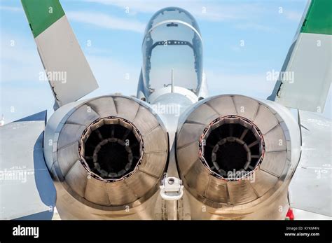 Exhaust Or Nozzle On A F 18 Fighter Jet Stock Photo Alamy