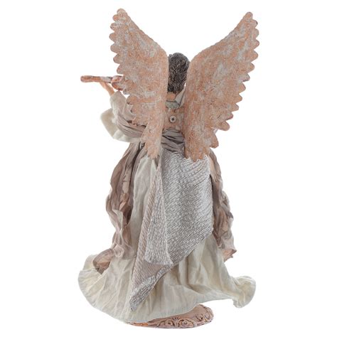 Angel Statue 40 Cm In Resin With Violin Online Sales On