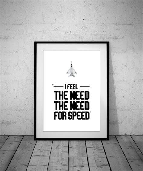 Top Gun Maverick Best Quotes I Feel The Need For Speed A4 Etsy