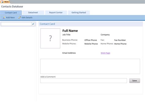 Free Contact Database Template In Ms Access Format
