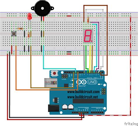 Arduino Project 30 Seven Segment Display Countdown With Buzzer And Led
