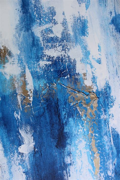 Karen Moehr Cracked Blue Ice Painting Acrylic On Canvas For Sale At
