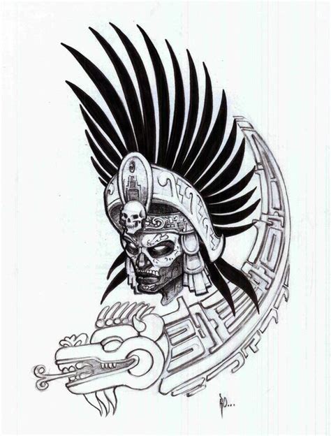 Aztec Warrior Drawing At Paintingvalley Com Explore Collection Of
