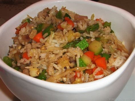 Cuando hayamos terminado, tenemos que freírlo. Receta de Arroz con vegetales