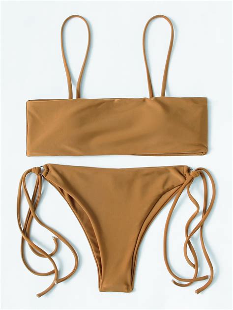 nude bandeau bikini boho buys