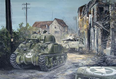 M4 Sherman Normandy 44 Painting By Łukasz Kasperczyk Artmajeur