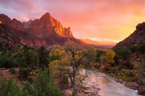 Zion Watchman Sunset Zion National Park Clint Losee Photography