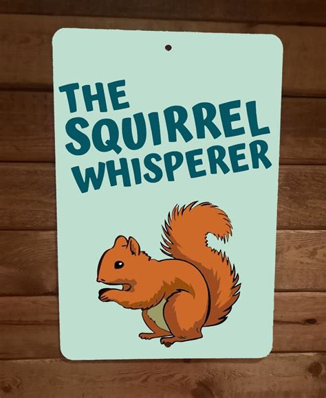 The Squirrel Whisperer 8x12 Metal Wall Sign Animal Poster Sign Junky