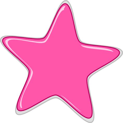 Pink Star Edited2 Clip Art At Vector Clip Art Online