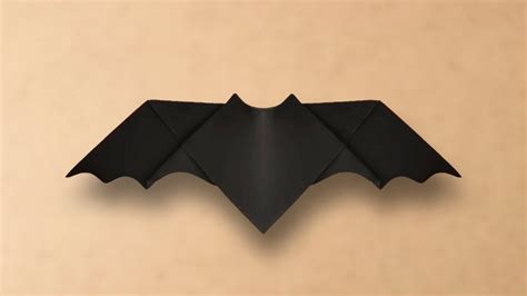 Easy Origami Bat Batman Symbol How To Fold Youtube