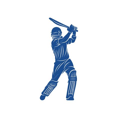 Premium Vector Cricket Player Logo Design Vector Icon Symbol Template
