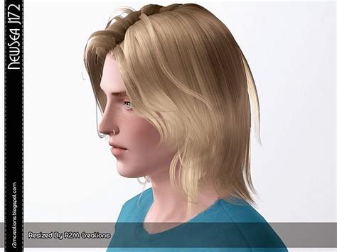 Newsea J172 Hairstyle For Male Retextured By R2m Creations Sims 3 Hairs