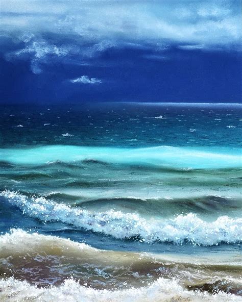 Seascape Soft Pastel Pastel Painting Pastel Drawing Sea Wave