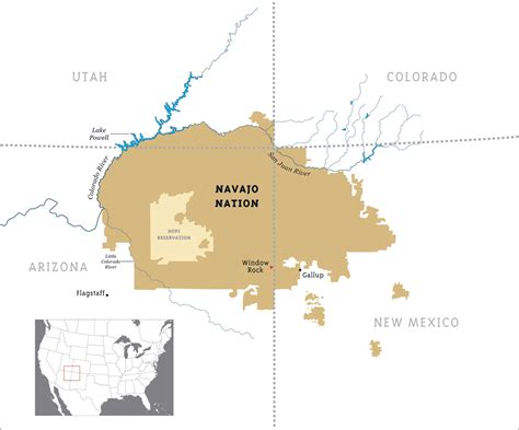 Navajo Indians Map