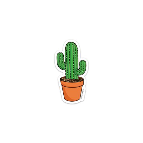 The Round Mini Cactus Sticker Cactus Stickers Tumblr Stickers