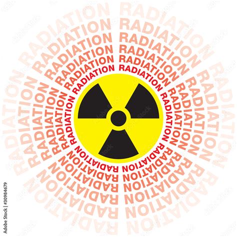 Nuclear Fallout Symbol With Spreading Radiation Stock Vector Adobe Stock