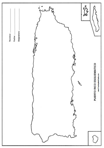 Mapa Esquematico De Puerto Rico