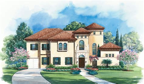 Mediterranean Style House Plan 4 Beds 5 Baths 5203 Sqft Plan 20