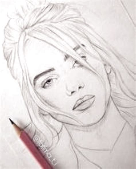 Als anfänger hast du noch nicht das nötige können, aus dem kopf zu zeichnen. A pencil sketch of Billie Eilish #fatima_pencil_art # ...