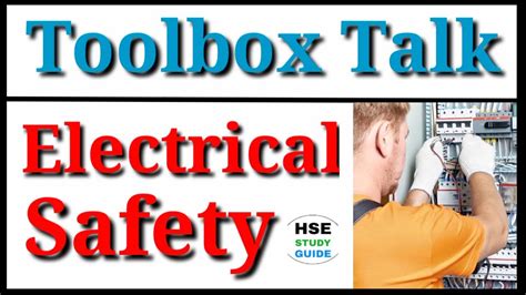 Electrical Safety Toolbox Talk Tbt On Electrical Safety