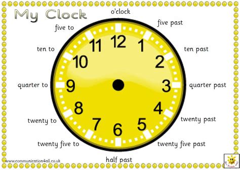 A4 Clock Faces With Captions Teaching Resources Math Time Maths