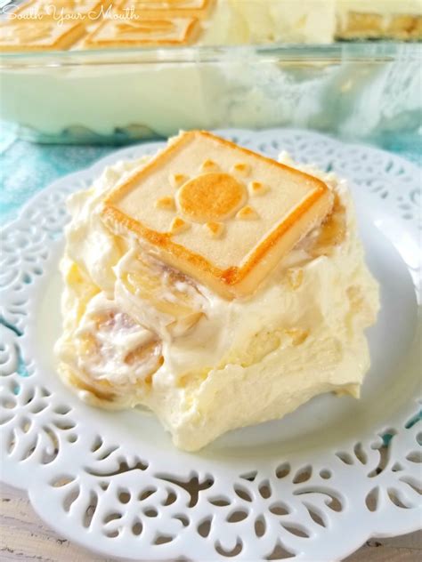 Banana pudding with sweetened condensed milk and cream cheese. South Your Mouth: Paula Deen's Banana Pudding