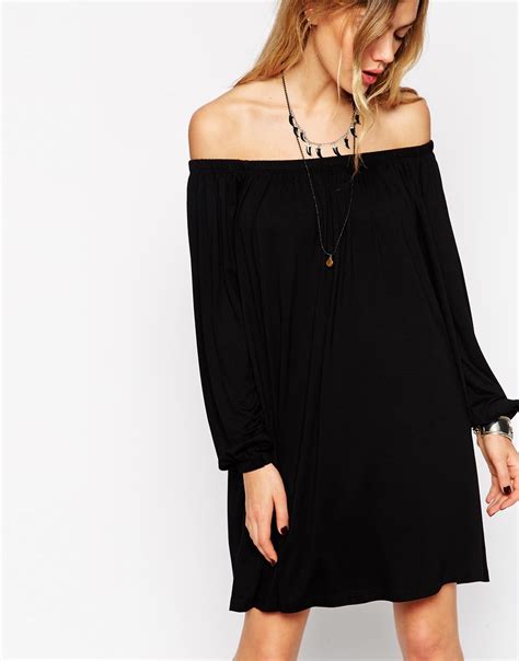 25,675 items on sale from $19. Asos tall Swing Dress With Off Shoulder Gypsy Detail in ...