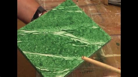 Faux Green Marble Paint Effect Tutorial Part 1 Youtube