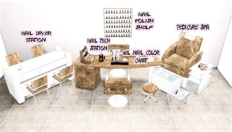 Sims 4 Cc Custom Content Clutter Decorations Furniture Nail Salon